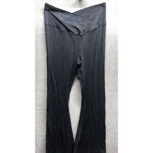 Offline by Aerie Leggings L Smoke Black Flare Tulip Waist Athletic Workout